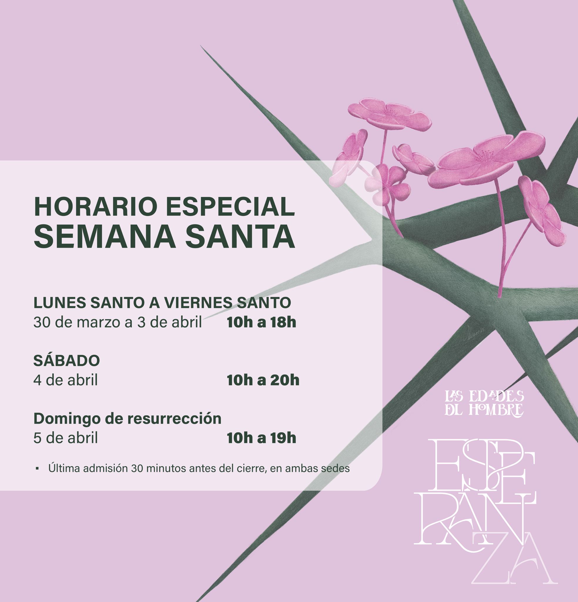 Horario especial Semana Santa